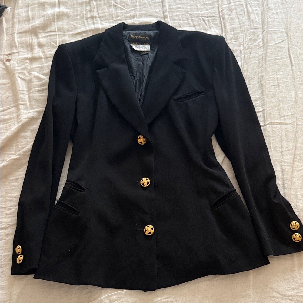 Donna Karen Blazer with Gold Accents